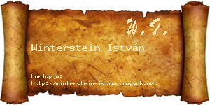 Winterstein István névjegykártya